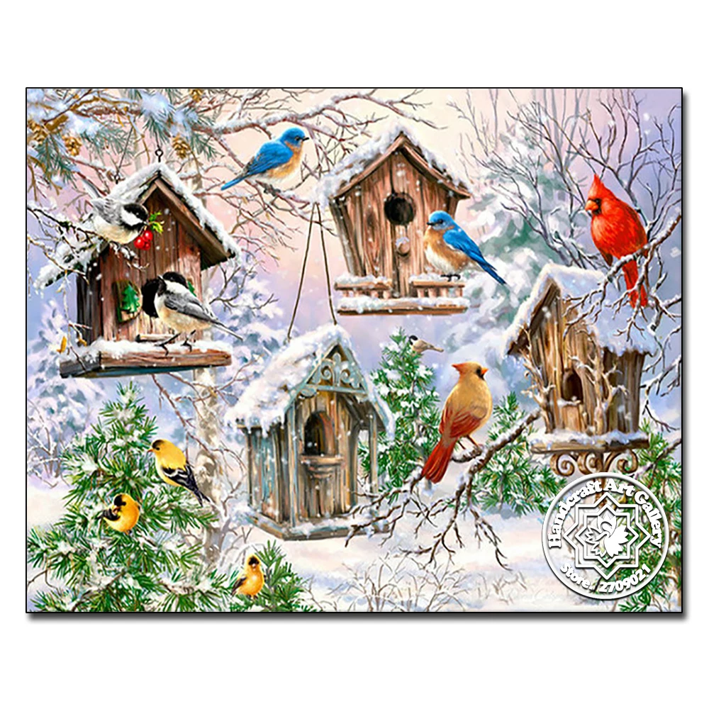 Moonzero DIY Diamond Paintings Animals Birds Diamond Paintings Cross Stitch Kits Diamond Embroidery New Patterns Rhinestones Art