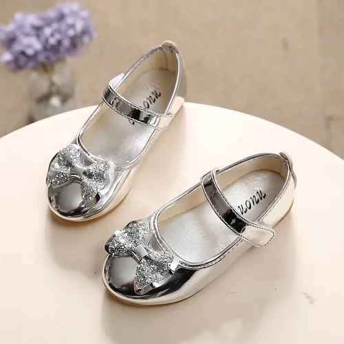 SLYXSH New Summer Autumn Children Shoes Girls Sandals sequins Bow Princess leather shoes Girls Casual Shoes dance shoes