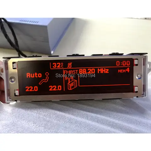 Original Car Screen Red support USB Dual-zone Bluetooth Display monitor 12pin Air for Peugeot 307 407 408 citroen C4 C5 top 10 best sales peugeot 307 display screen - №9