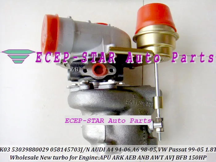 Free Ship K03 29 53039880029 53039700029 058145703J Turbo For AUDI A4 A6 C5 For VOLKSWAGE For VW Passat B5 1.8T AEB APU ARK 1.8L