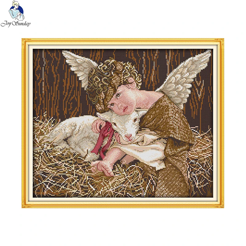 Little Angel Series Cross Stitch kit DIY Handmade Needlework 14ct Counted Printed Canvas 11ct Fabric Stitching Embroidery Crafts