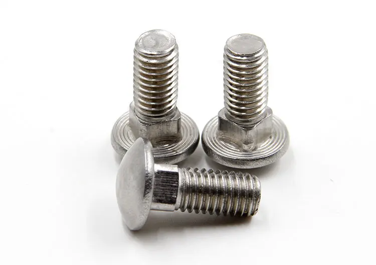 

2pcs/lot M12*30-100 stainless steel full teeth half round head square neck screws for shell hardware fastener235