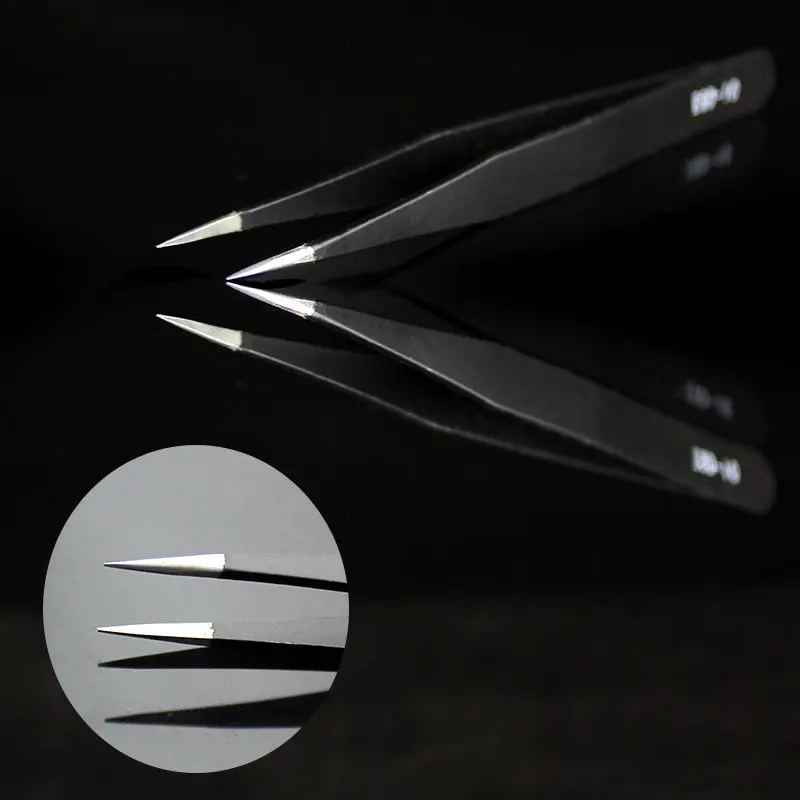 12 centimetri Unghie Artistiche In Acciaio Gel Pick Strumenti Strass Gemma Decorazione Pinzette Per Ciglia Nere Anti-statico FAI DA TE clip a mano