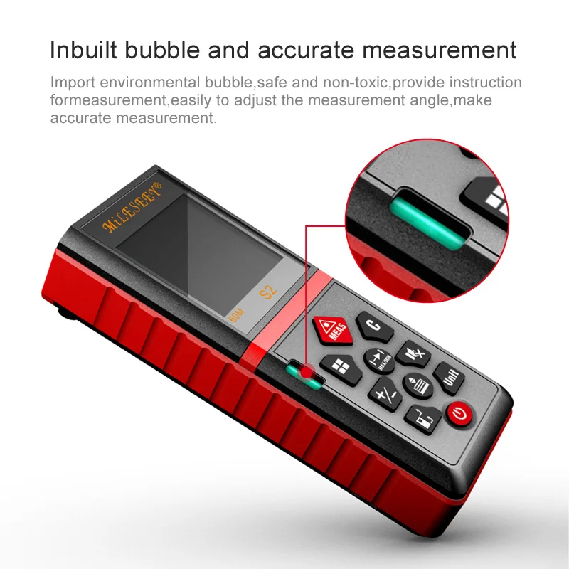 New Portable Laser Rangefinder Laser Range Finder Tape Ruler 40M 60M 80M 100M High Precision Laser Distance Meter Measuring Tool