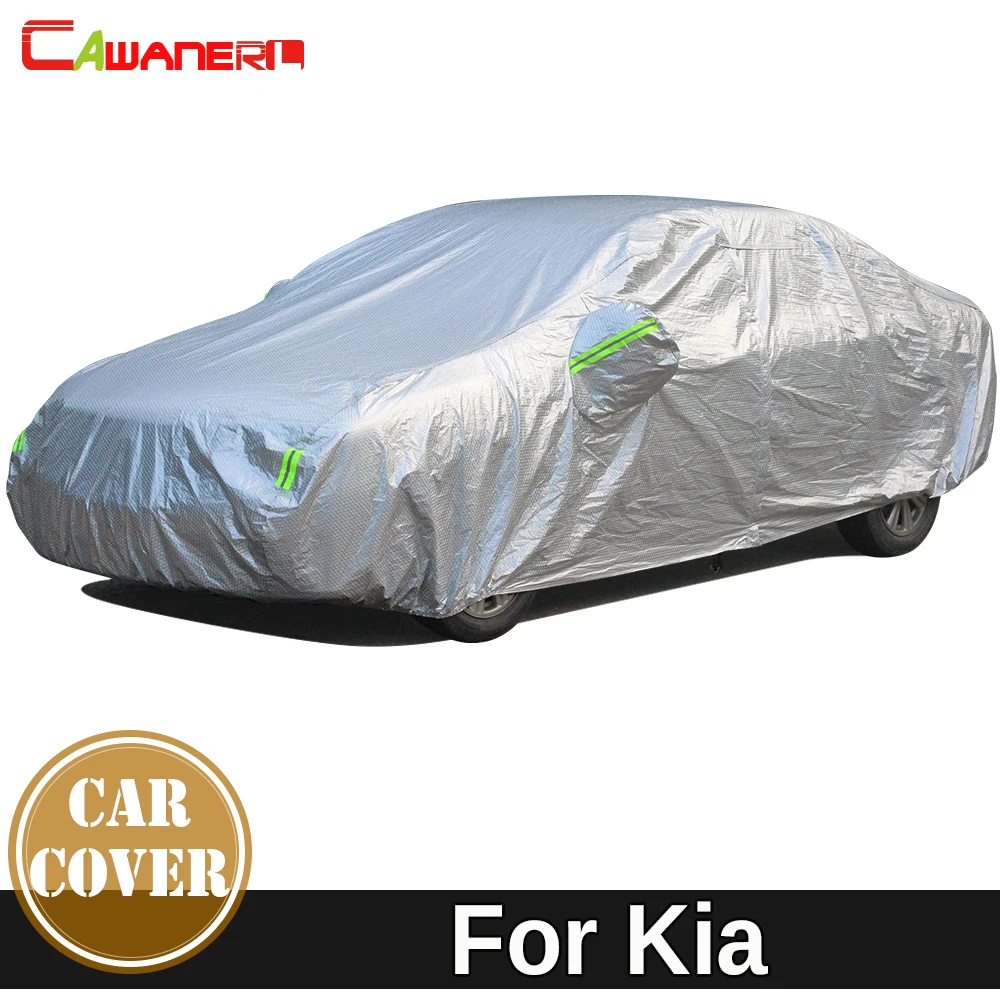 

Cawanerl Thicken Cotton Car Cover Sun Shield Snow Rain Hail Resistant Auto Cover Waterproof For Kia Forte Carnival K2 K3