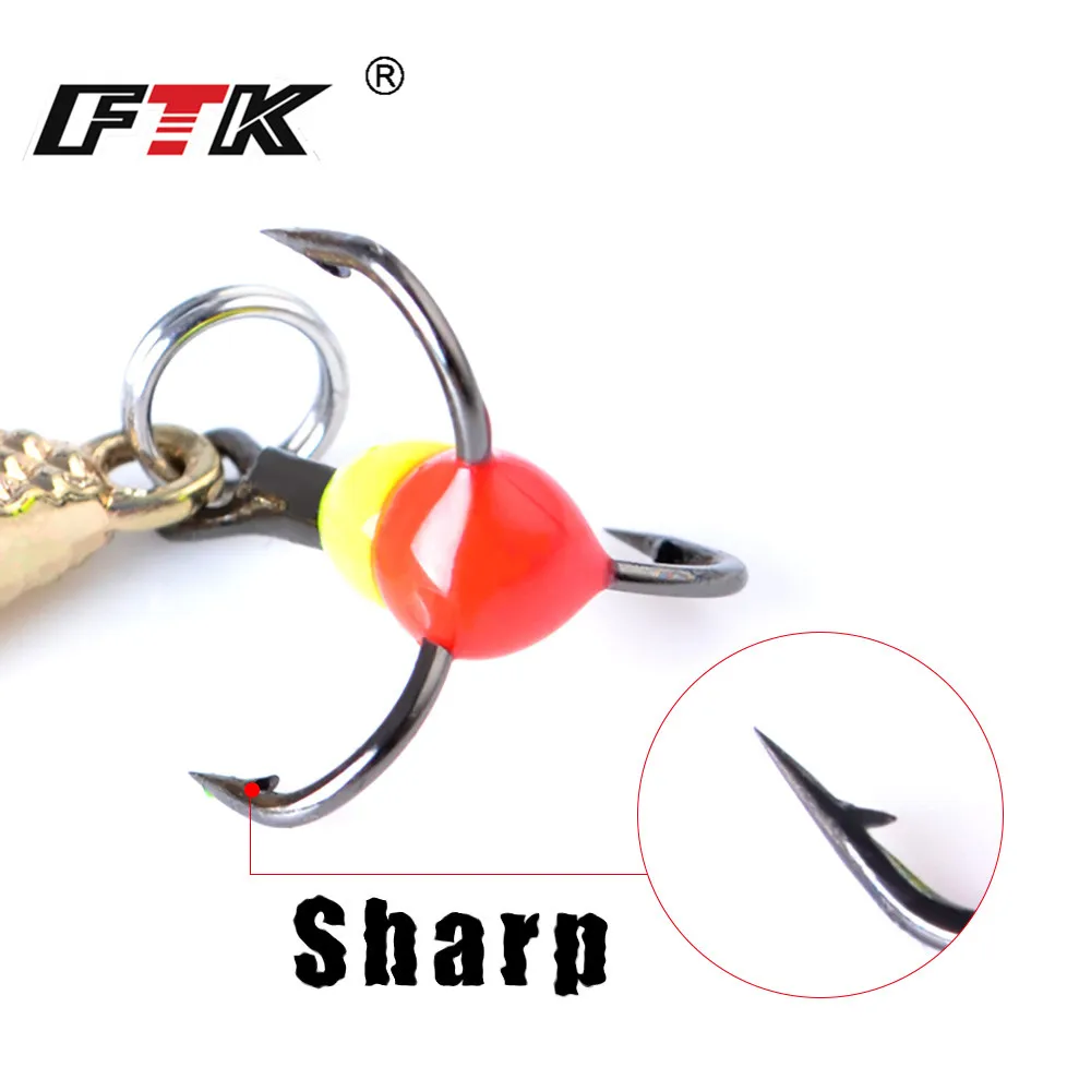 FTK Cuchara Giratoria 55mm – Anzuelo triple para Trucha y Lucio - imagen 3