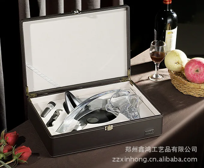 Fast decanter wine wine set (supply leather box 6 sets)