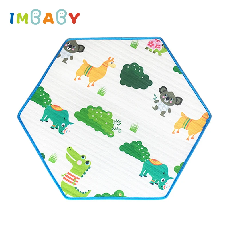 IMBABY-حصيرة لعب أطفال حصيرة زحف ، بطانية حيوانات قابلة للطي ، بطانية أطفال ، أنشطة أطفال