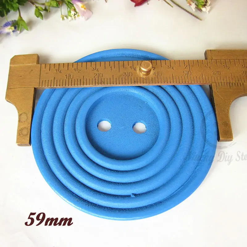 30pcs 59mm Large Colorful Round wood buttons Big decorative buttons suit for child toys scrapbooking accessories wholesale