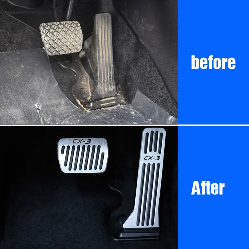 For Mazda CX3 CX-3 Car Accelerator Brake Clutch Pedal Footrest Pedal Plate Cover Interior Modification Accessories 2020-2017