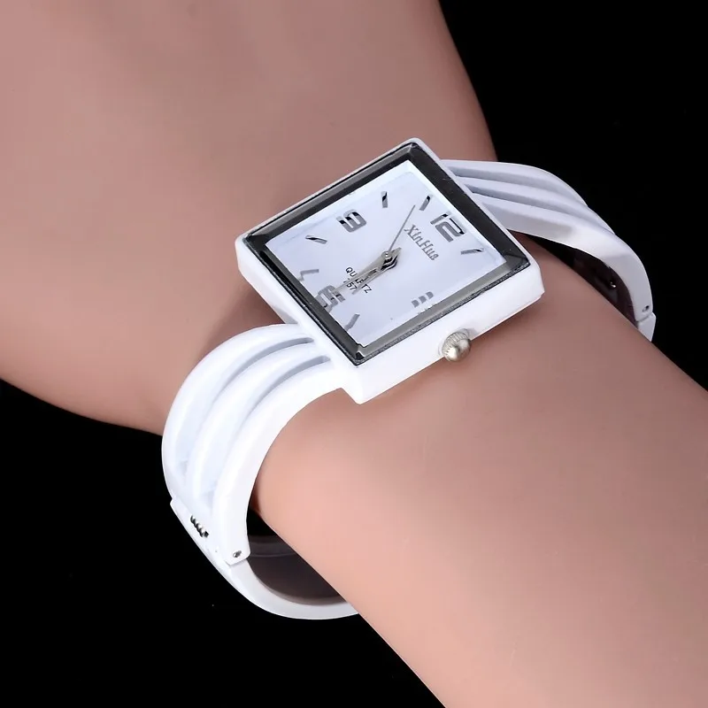 สร้อยข้อมือผู้หญิงสแตนเลสนาฬิกาข้อมือผู้หญิงนาฬิกา Bayan saati relogio feminino สีขาว relojes