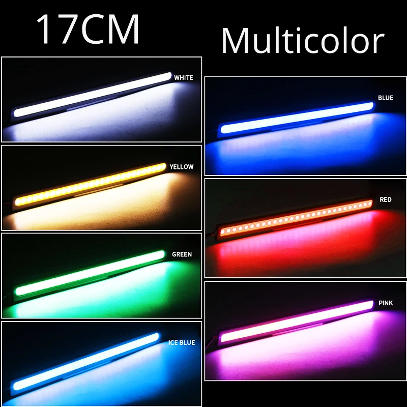 17cm 12V COB LED DRL Driving Daytime Running Lights Strip Waterproof Car Styling LED Lamp Auto Car Working Light