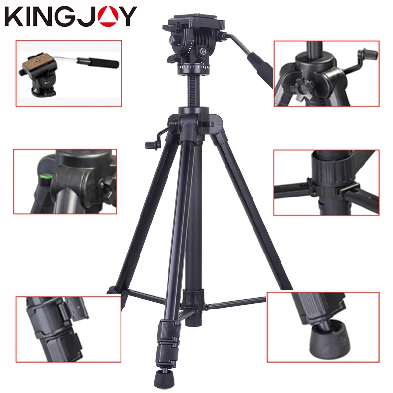 KINGJOY Offizielle VT-1500 Stativ Für Video Kamera Stehen Profesional Für Alle Modelle Digital SLR DSLR Halter Stativ Mobile Flexible