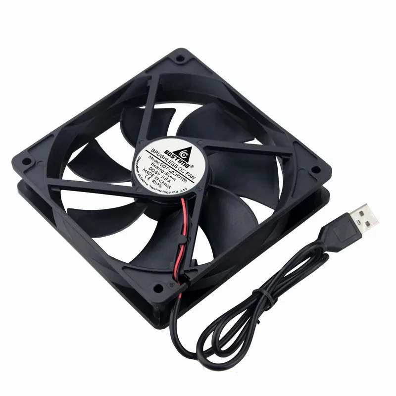 

Gdstime 2 Pcs USB DC 5V 12025 PC Computer Case System Cooling Fan 120mm x 25mm 5 Volts 120*120*25mm 12cm Cooler 0.5A High Speed