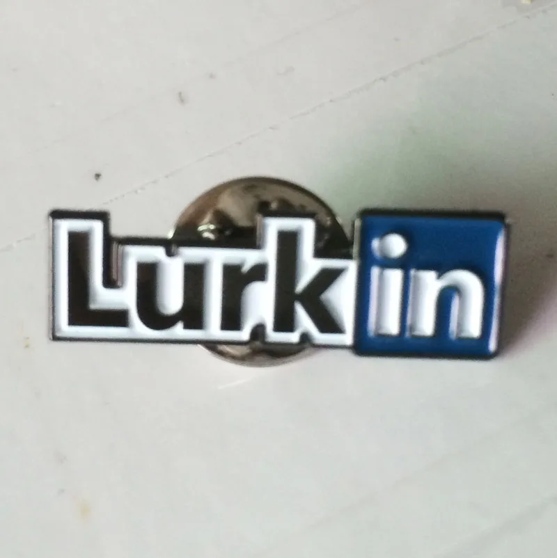 Lurkin Lapel Pin/Safety-pin made by iron with black nickel plating&butterfly button on back Customized MOQ50pcs free shipping!