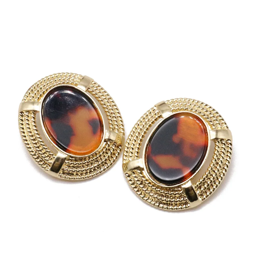 Oval Shaped Alloy Big Pearl Elegant Sweet Clip Earrings Statement Ear Accessories