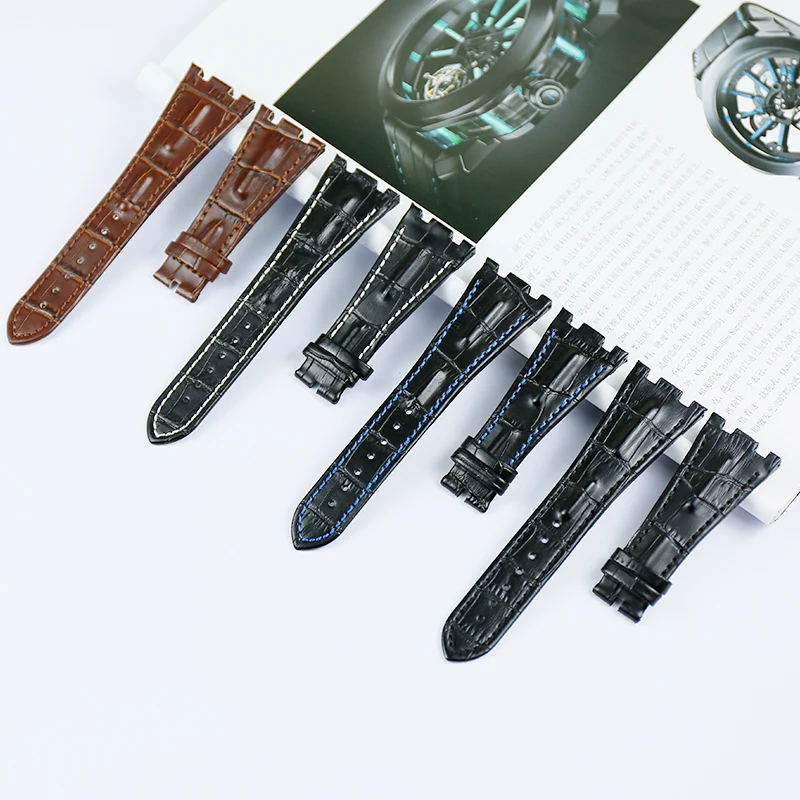 Watch accessories men's business high-end strap for AP series leather strap 28mm ladies outdoor sports waterproof strap