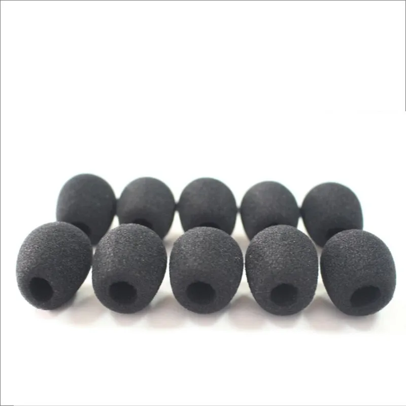 10 Pcs Call Center Mic Foam Windscreens 8mm Diameter Microphone Foam Covers Windshields for Most Headset Microphones