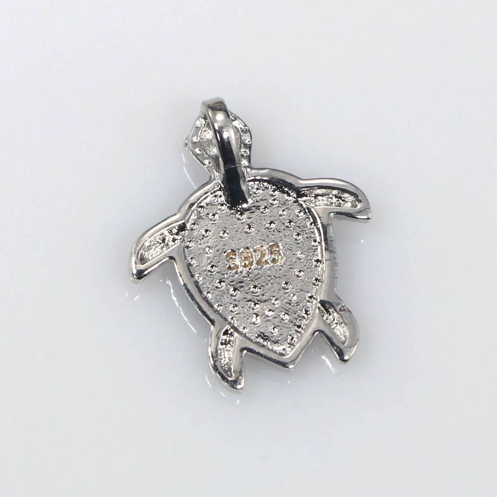 JLP-686 Nieuwe Ontwerp Schildpad Blauwe Opaal Hanger 925 Sterling Zilveren Hangers & Ketting Top Premium Sieraden Geschenken