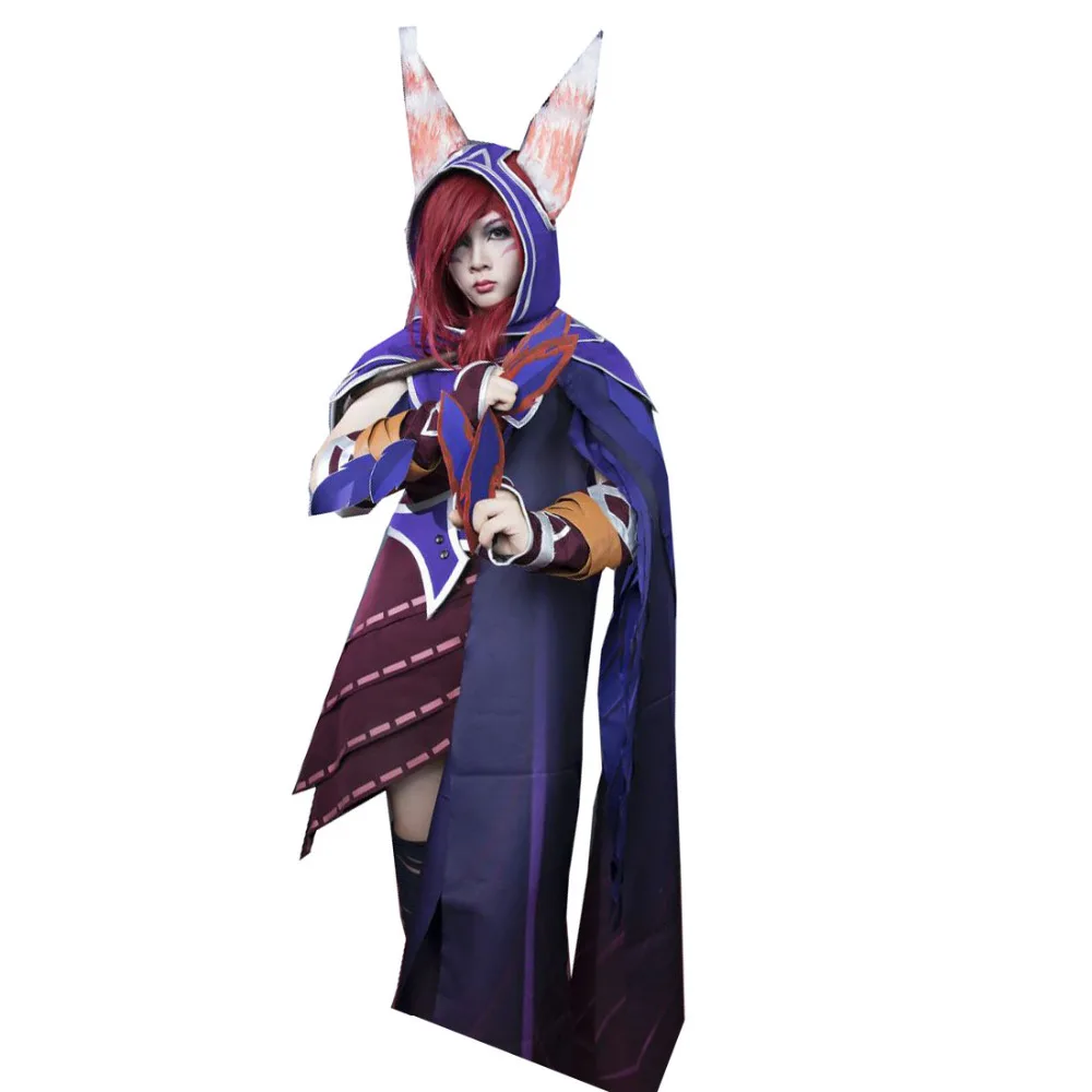 2018 Game LOL Hero Xayah The Rebel Cosplay Comic Con Party Halloween Christmas Cosplay Costume Full Set Custom-made Any Size