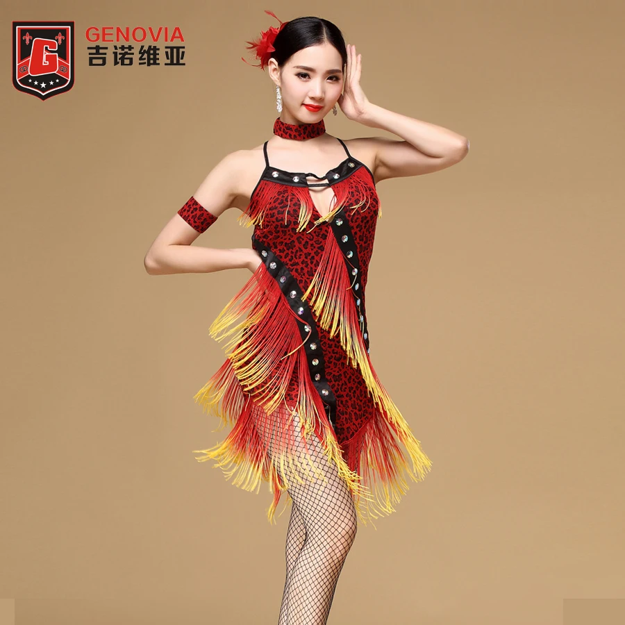 Latin Dance Dress Hot Sale Women Cotton Flamengo New Belly Dance Costume Latin Salsa Tango Cha Ballroom Flamenco Dress M/L