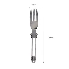 Stainless Steel Foldable Picnic Cutlery Set for Camping #5