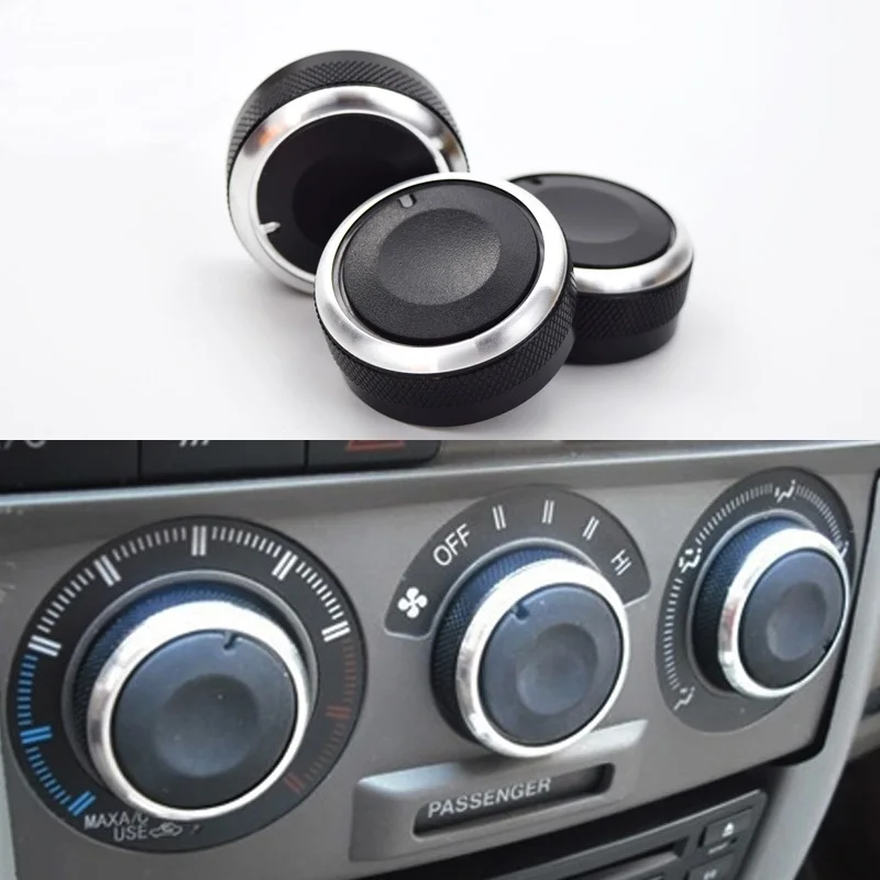 3pcs/set Air Conditioning Knob Aluminum Alloy AC Knob Heat Control Button For Great Wall Hover M2 FLORID COOL BEAR Accessories