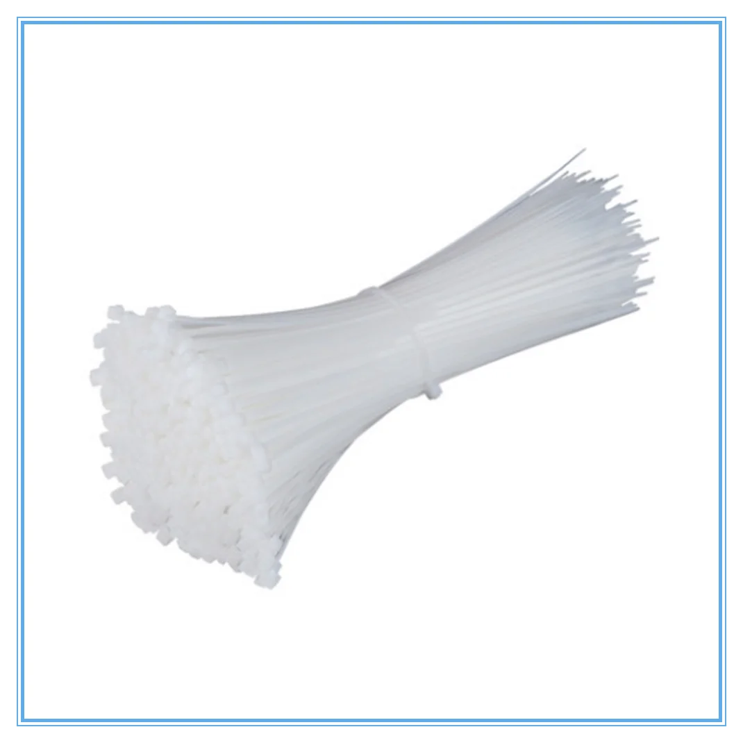 100PCS (Width 1.8mm ) 3 X 60/80/100/120/150/200mm White Black Milk Cable Wire Zip Ties Self Locking Nylon Cable Tie