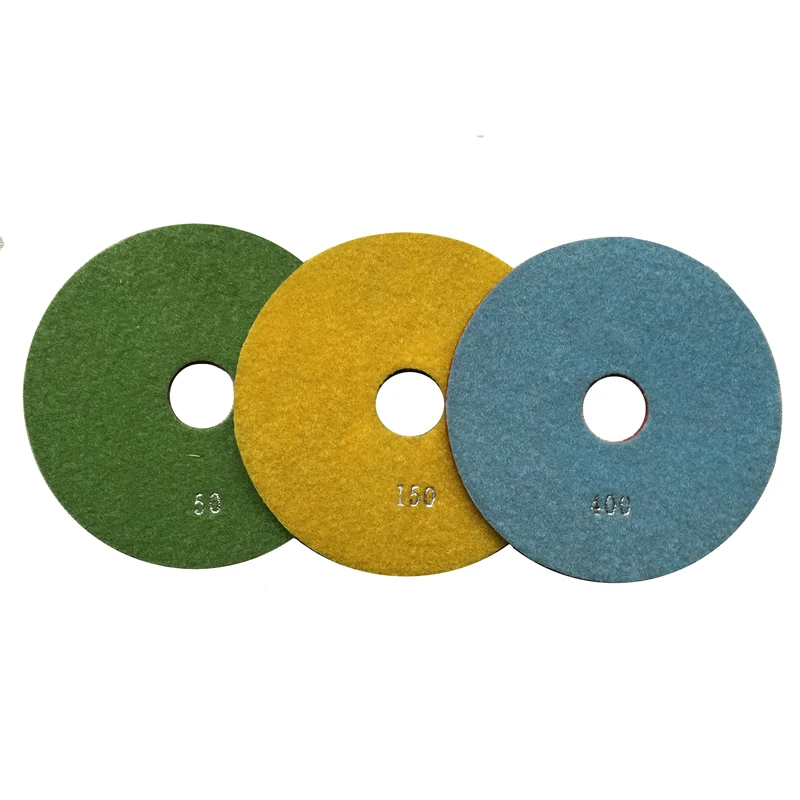 RIJILEI 6 Inch Diamond Polishing Pad for Granite or Concrete 150mm Flexible Wet Marble Grinding Discs Diamond Tool 6DS1