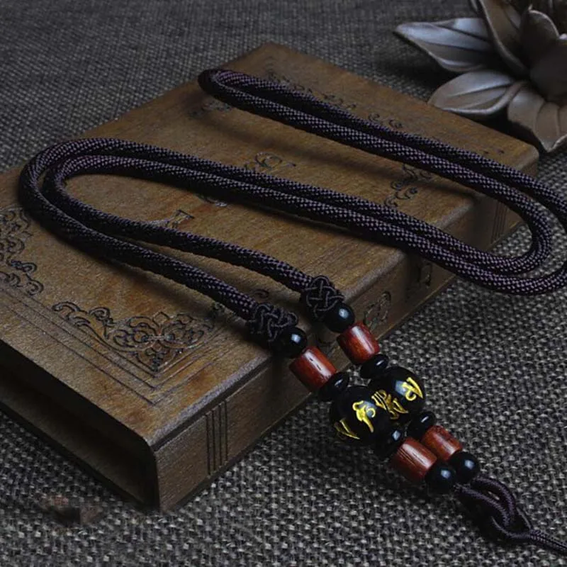 New 10pcs/lot Agate Wood Beads Lanyard for Jade Pendant Hand-woven Necklace Men Women Multicolor Chain DIY Accessories