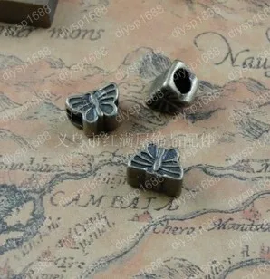 

100 pcs/lot 12*8*8MM Zinc alloy bead Antique Bronze Plated big hole bead Jewelry Findings JJA3325