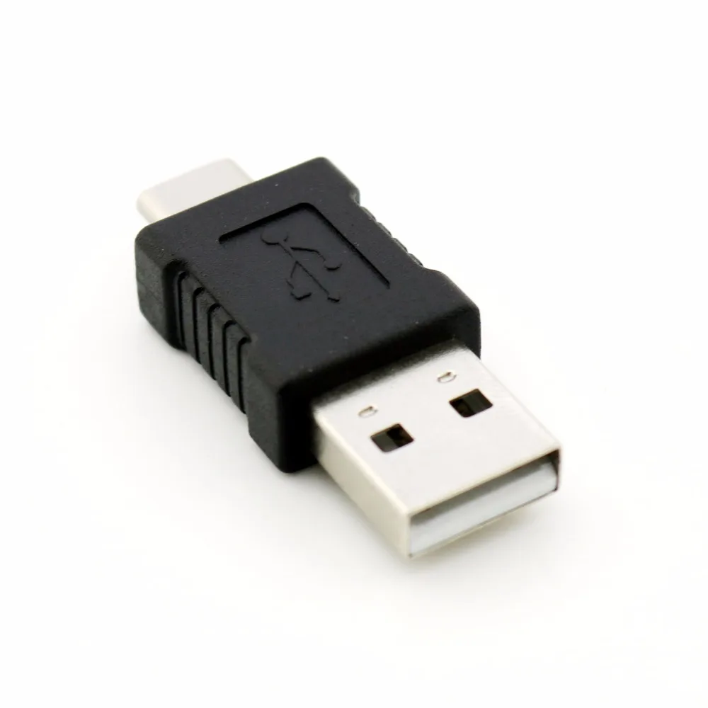 1pcs USB 2.0 A Male to USB 3.1 Type C-Male Plug Data Sync Charge Converter Adapter for Tablet Mobile Phone