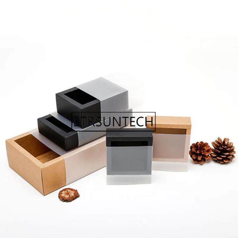 200pcs Kraft Paper Drawer Box Gift Box for Men Male Bow Tie Packaging Boxes Neckwear Jewelry Packing Box