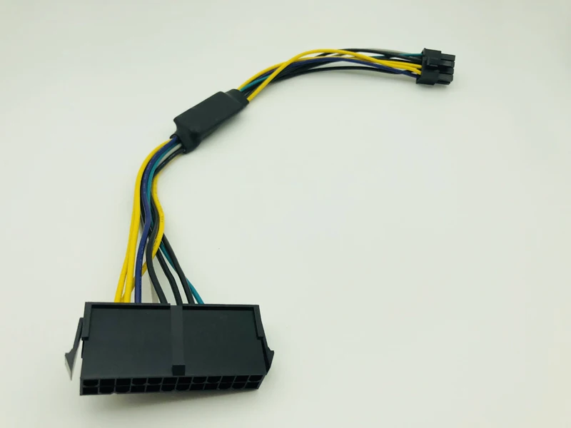 10 PCS 24Pin to 8Pin สายไฟสำหรับ Dell 30 ซม. Optiplex 3020 7020 9020 แหล่งจ่ายไฟ ATX เมนบอร์ดอะแดปเตอร์สาย ATX 24 P ถึง 8 P