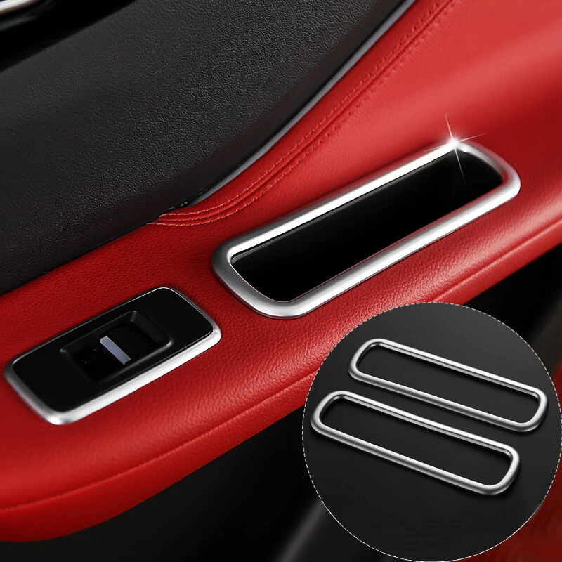 

For Jaguar F-PACE f pace X761 2016 2017 2018 ABS Matte Rear Door Storage Box Cover Trim auto accessories car styling 2pcs