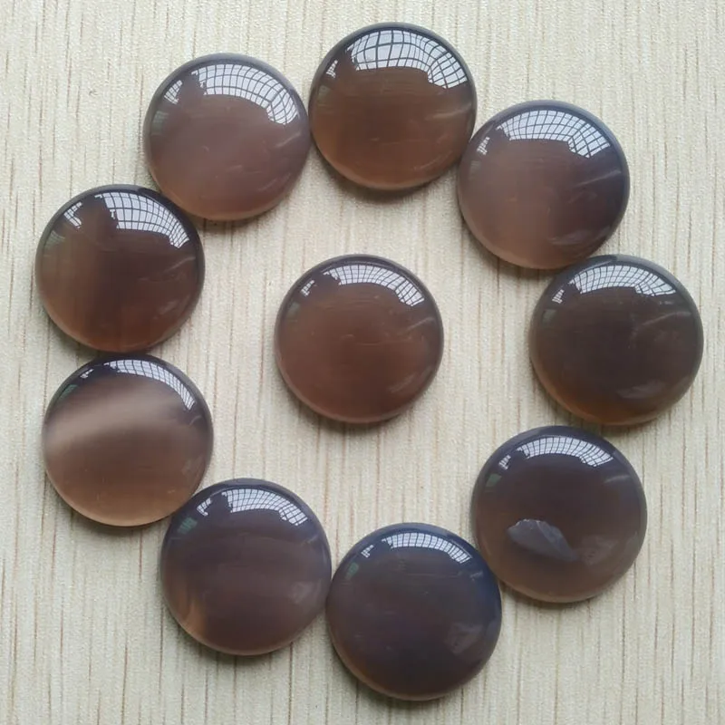 Wholesale 20pcs/lot Fashion natural grey onyx round cabochon beads 25mm for jewelry Accessories making fast shipping