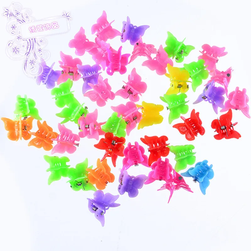 50 Pcs/Lot New butterfly Baby Kids Hair Clips Hair Claws Lovely For Child Cute Hair Accessories Fashion For Student Headwear