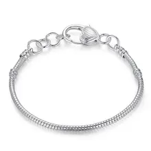 Silver Snake Charm Bracelet for Women #5