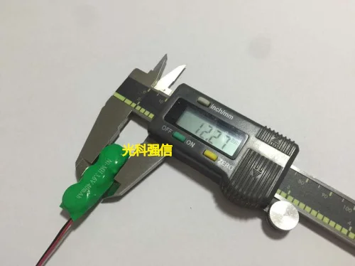 Batería recargable NI-MH con botón, Pila de níquel-hidrógeno, 40mAh, 3,6 V, con respaldo de plomo