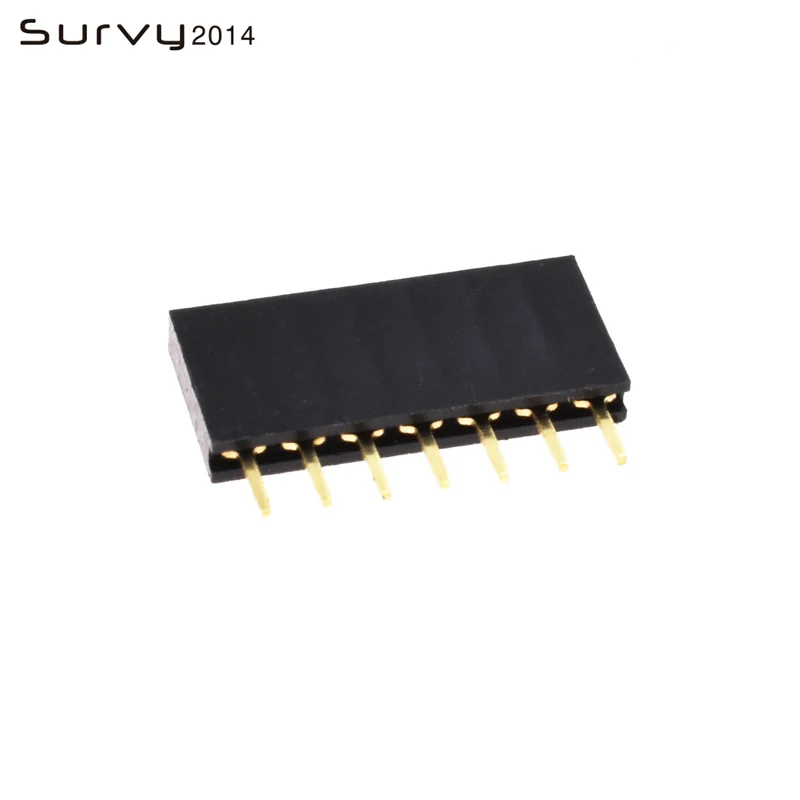 10/20/50/100PCS 7 Pin Header Socket gold plated 2.54mm Row Straight Female Single