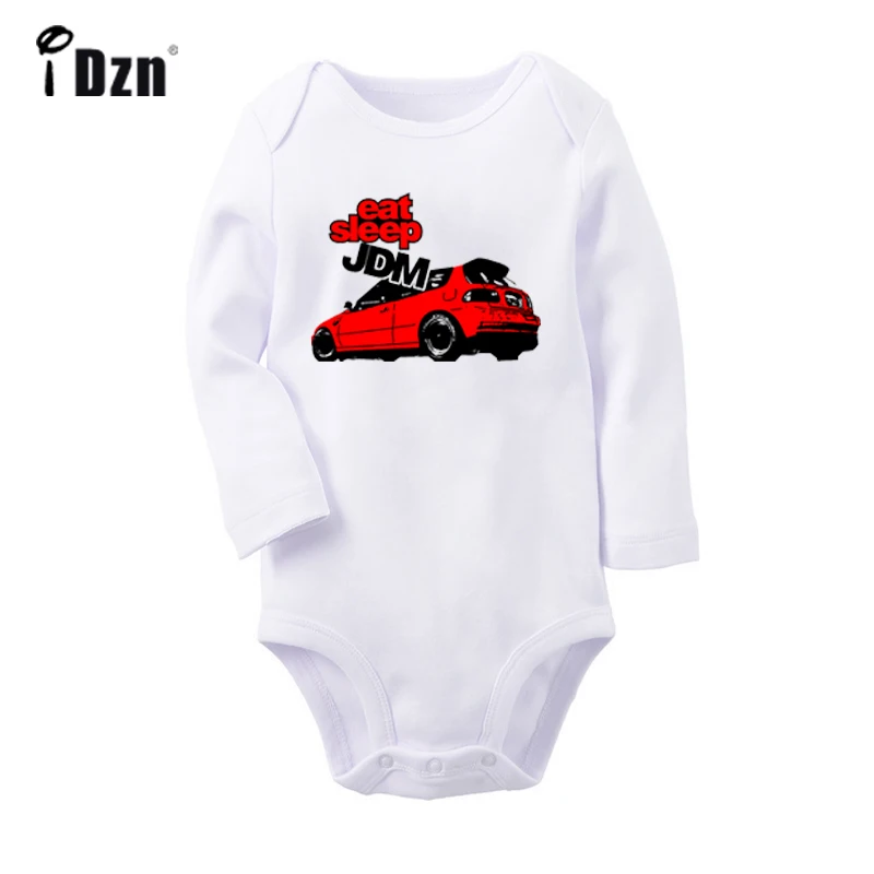 Eat Sleep JDM STICKER BOM Music notation Treble clef violin Newborn Baby Bodysuit Toddler Long Sleeve Onsies Jumpsuit Clothes