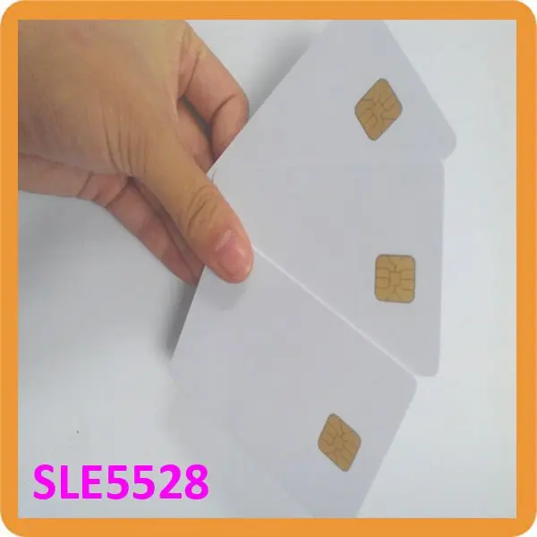 

500pcs/Lot 4428/5528 1K Memory PVC RFID white Contact Smart IC Cards