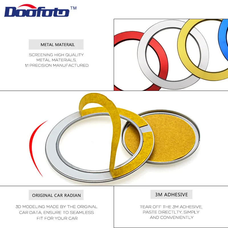 Doofoto Car Styling Start Stop Ring Engine Car Ignition Button Cover Case dla Toyota 86 FR-S Corolla C-HR CHR C HR Rav4 Yaris