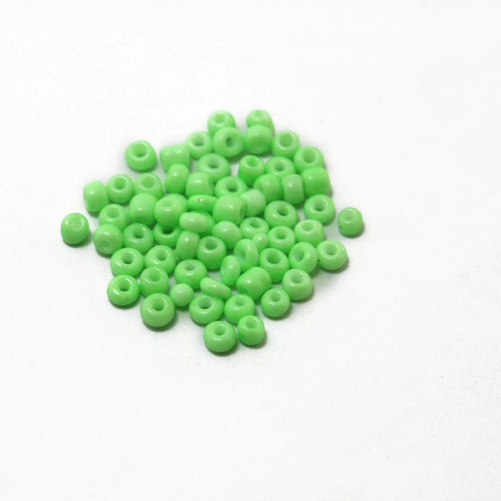 Factory Frice 80g/lot Neon Colour Green 3mm Glass Seed Loose Spacer Beads for Jewelry Making & DIY Craft