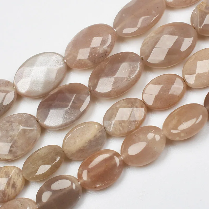 Natural Smooth/Faceted oval shape Sunstone 10x14/13x18mm beads 15inch ,100% Natural Stone Guarantee!