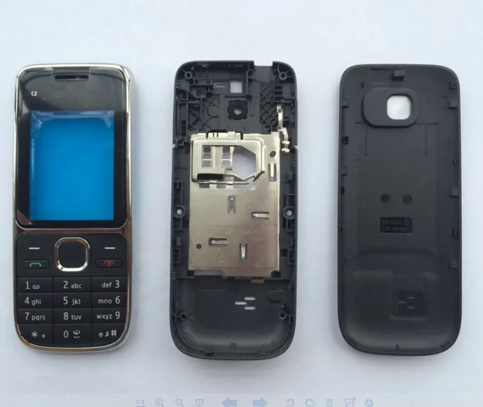 ZUGZUC New Plastic For Nokia C2 / C2-01 Full Complete Housing Cover Of Mobile Phone + Keyboard