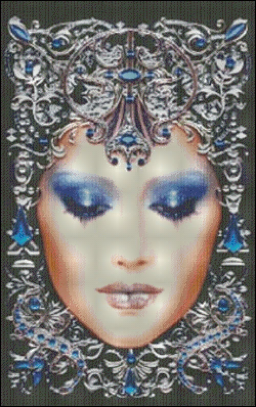 

Needlework,Blue Fashion Art beauty 16ct 14CT Counted embroidery,DIY Cross stitch kits, people Pattern Cross-Stitching home decor