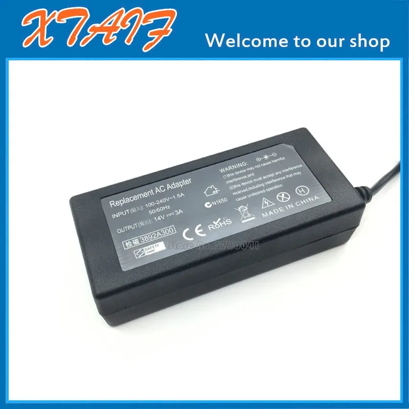 Power Supply 14V 3A AC Adapter Charger For Samsung LCD Monitor A2514_DPN A3014 AD-3014B B3014NC SA300 SA330 SA350 B3014NC F50