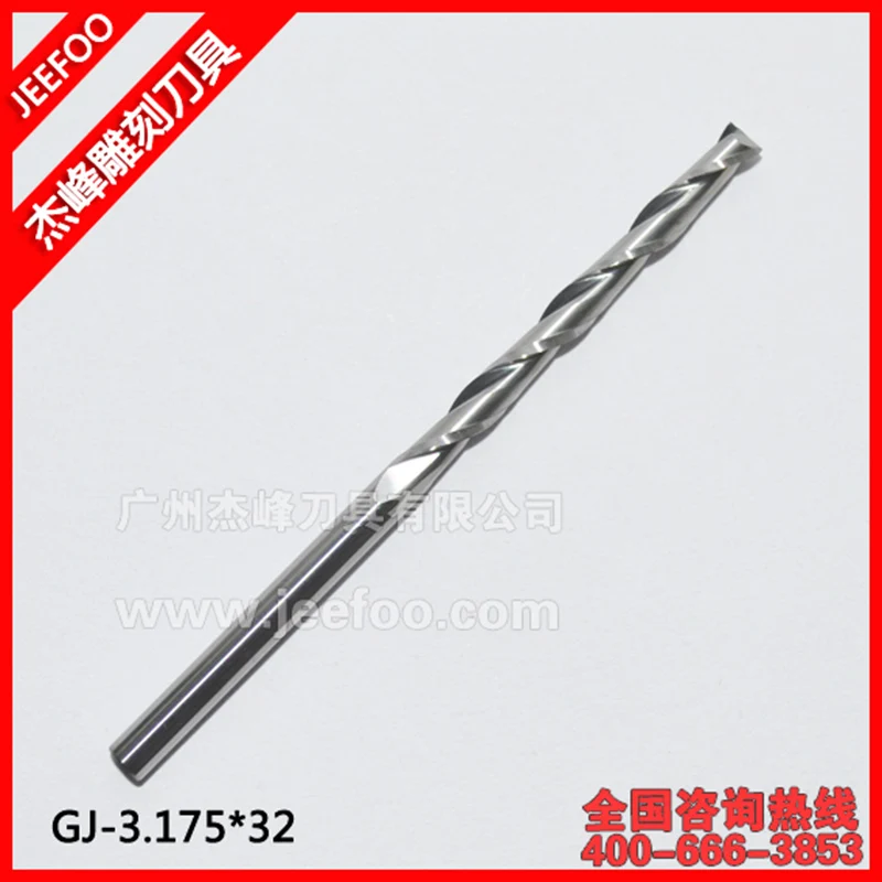 

3.175*32mm One Flute Spiral Carbide Router Bits Acrylic Cutter Tool Mill, CNC End Mill for Wood Acryl Cutting