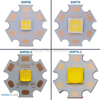 Originale XHP50 XHP50.2 XHP70 XHP70.2 Emettitore LED ad alta potenza Bianco freddo Bianco neutro Bianco caldo 6V 12V con PCB in rame da 16mm 20mm